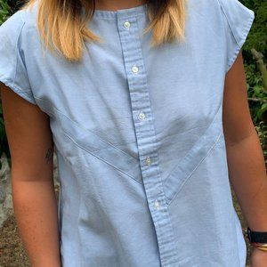 Vintage Blue Asymmetrical top